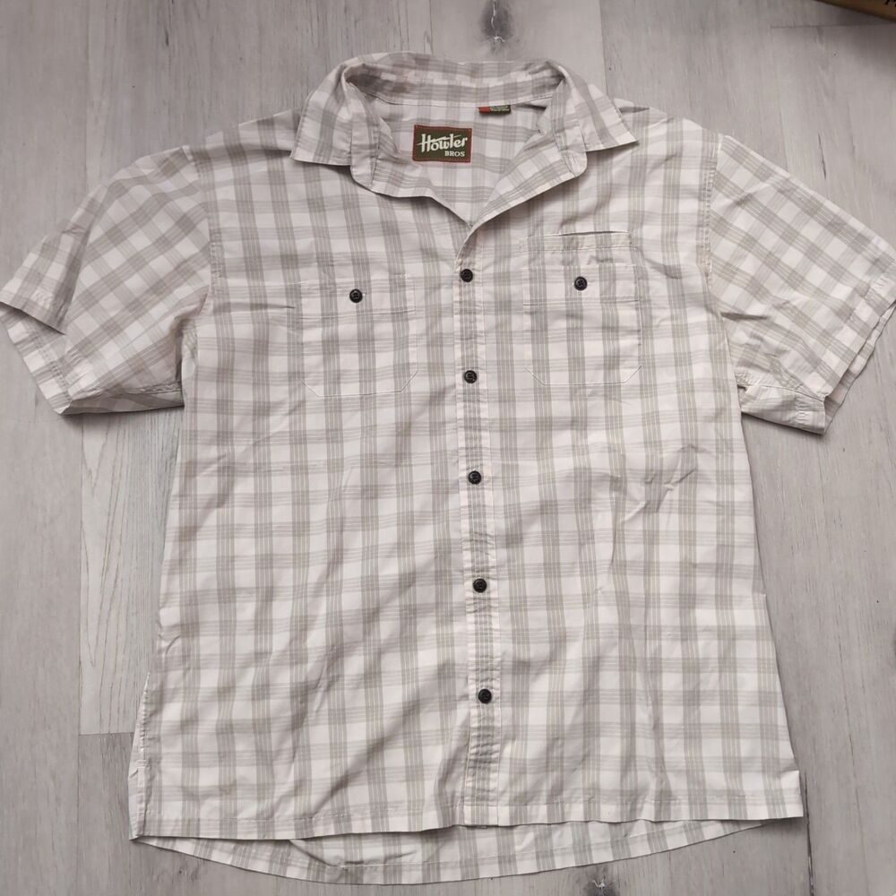 HOWLER BROTHERS Button Up Shirt Mens XL Multicol Plaid Short Sleeve Retro Wester